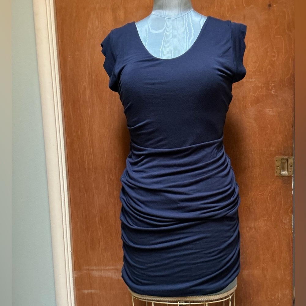 Velvet by Graham & Spencer Blue Ruched Dress - Picture 6 of 9